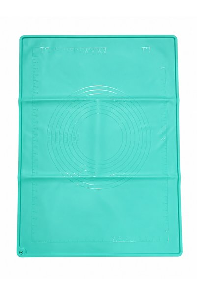 Generic Brand Covoraș pentru întins aluat, cu gradații, 70 × 50 cm, turcoaz