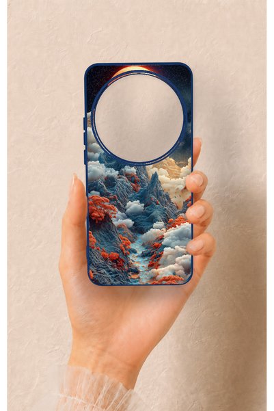 Vip Case Xiaomi Mi 15 Ultra Compatible Red Moon Pattern Silicone Case