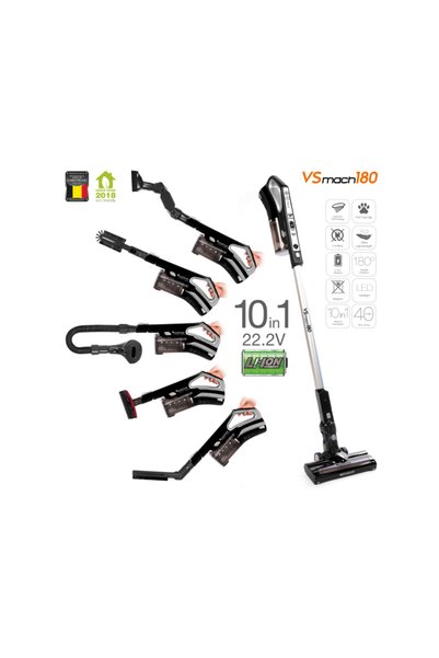 TurboTronic Κυκλωνική ηλεκτρική σκούπα χειρός TurboStick με αθόρυβη λειτουργί...