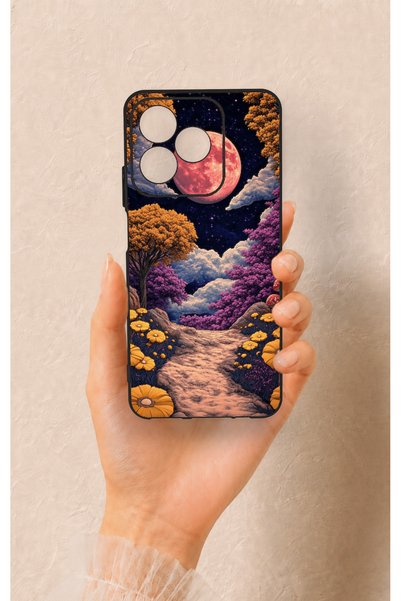 Vip Case حافظة سيليكون متوافقة مع Realme C53 بنمط الغابة السحرية