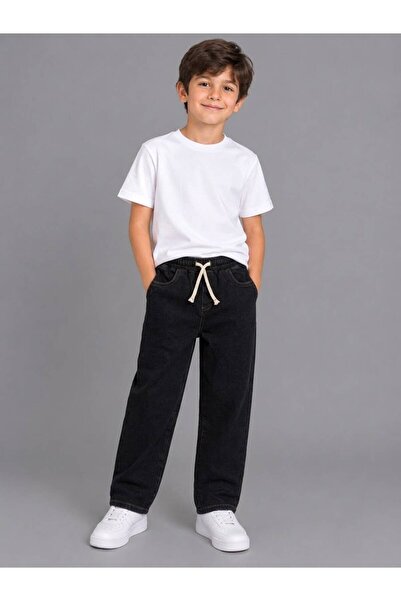 Esprix Kids Erkek Çocuk Jean Kot Pantolon Beli Lastikli İpli Comfort Fit Raha...