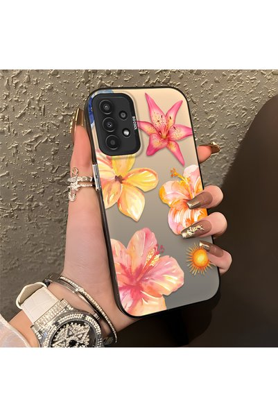 CHICASELUX حافظة هاتف سامسونج جالاكسي A04S متوافقة مع تصميم الأزهار الاستوائي...
