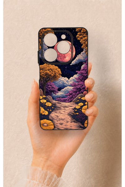 Vip Case حافظة سيليكون بنمط الغابة السحرية متوافقة مع هاتف Tecno Spark 20C