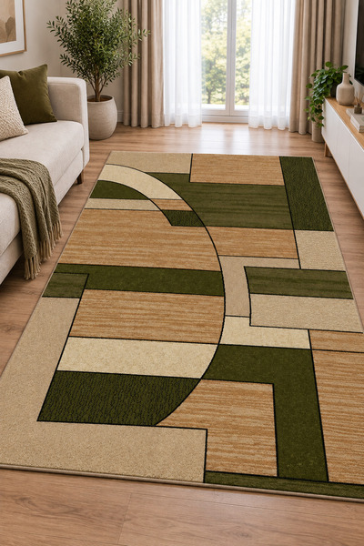 Lotos Carpet - Green - Machine Carpet