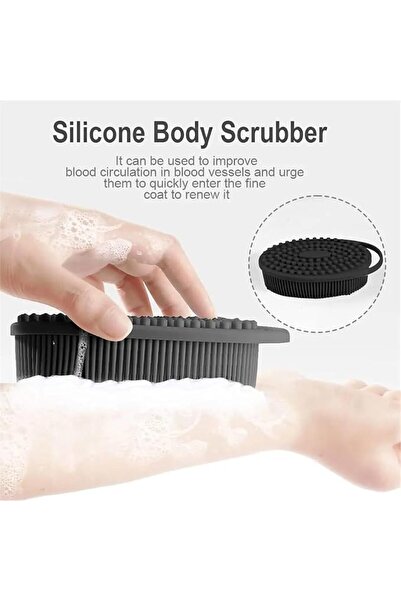 Motimix MOTIM Dual-Sided Silicone Body Brush, Exfoliating Shower Brush with S...