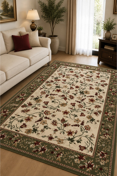 Lotos Carpet - Green - Machine Carpet