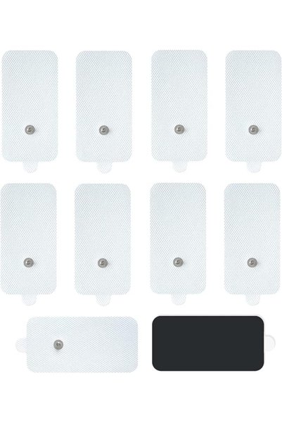 MAKINGTEC 10 Packs Large TENS Unit Electrodes Pads, Upgraded Self-Adhesive La...