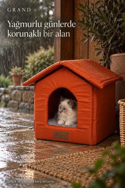 sawinno home&sleep Grand, Dış Mekan Kedi ve Küçük Irk Köpek Evi, Yağmur ve So...