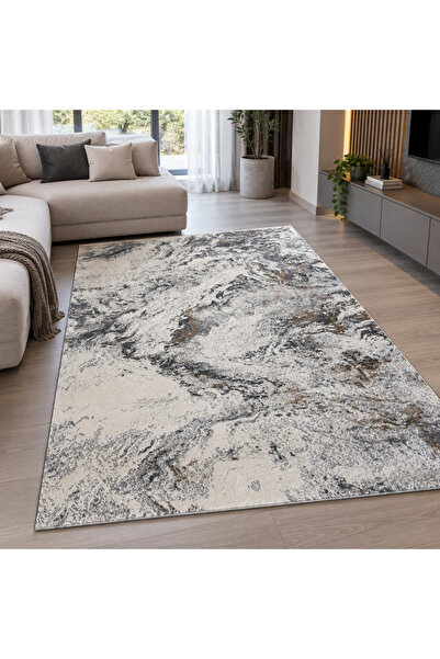 DeltaDesign Covor Sufragerie/Dormitor, Model Itea 42018/162, Gri/Bej
