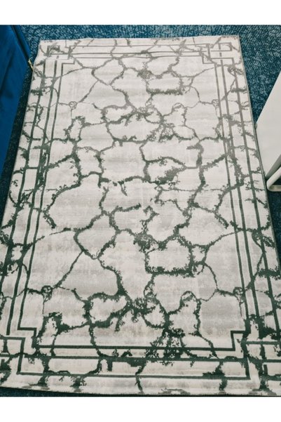 DeltaDesign Covor Frida 10457, Fabricat în Uzbekistan, Elegant pentru Living și Dormitor, Gri