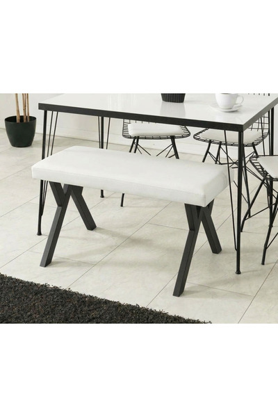 Rehber YENİ NESİL BENCH PUF METAL AYAK ÇEŞİTLİ RENKLER Mutfak,Çalışma odası, ...