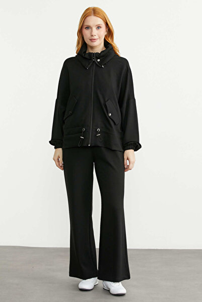 Sementa Set de trening oversize cu glugă ascunsă - Negru