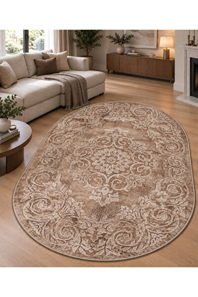 Mira Covor Living/ Dormitor, Model 24016/132, Oval, Maro