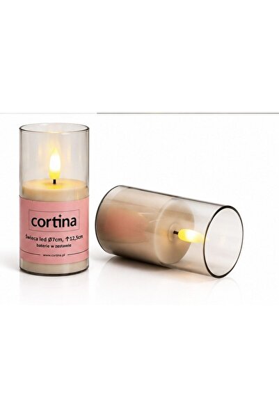 Cortina Lumânare LED Ø7 cm, Înălțime 12.5 cm, Flacără dansantă, Baterii incluse