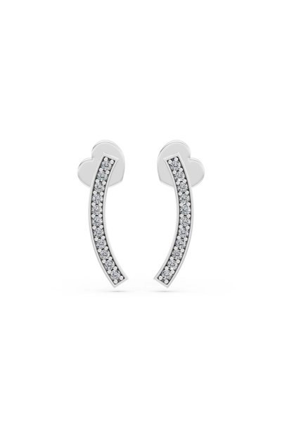 G&T JEWELS Μινιμαλιστικά Σκουλαρίκια από Μασίφ Χρυσό με Διαμάντια – 0.13 ct