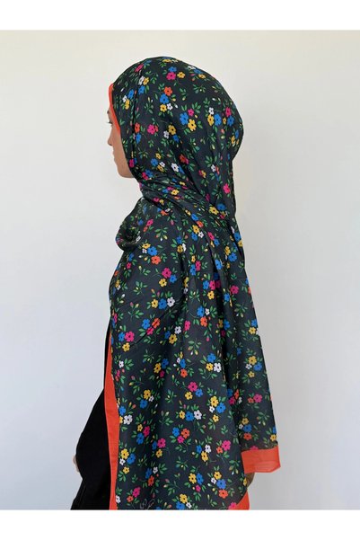 Hepsi Moda Mini Floral Pattern Soft Shawl - Tile