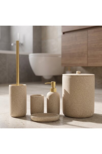 ACAR JHN-09344 Laduree Collection 5'Li Banyo Set BEJ