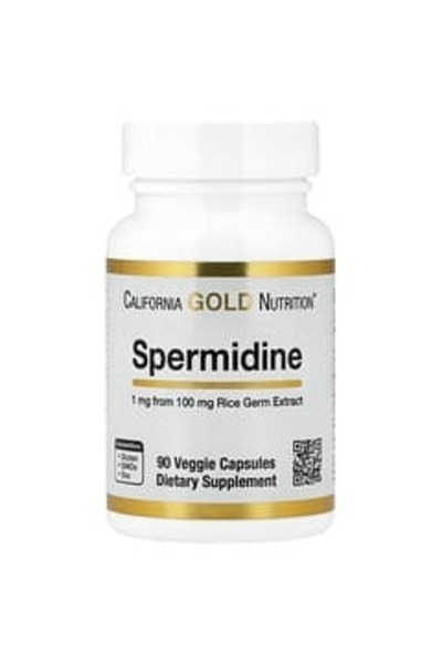 California Gold Nutrition Spermidine, Rice Germ Extract, 90 Veggie Capsules (...