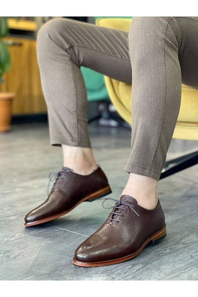 MOR KUNDURA Brown Genuine Leather Daily Use Classic Men's Shoes Mrg241