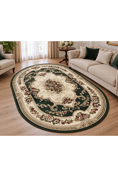 Lotos Covor Oval, 574/310, Verde, 1800 gr/mp