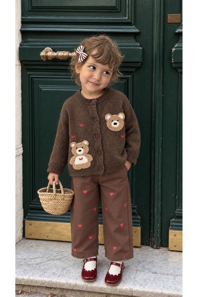 SEMOLİDENKIDS KIZ ÇOCUK AYICIKLI VE KALPLİ TAKIM