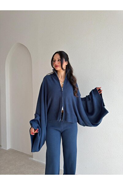 Mooi Butik Set de tricotaje RODİ 6514 - Bleumarin