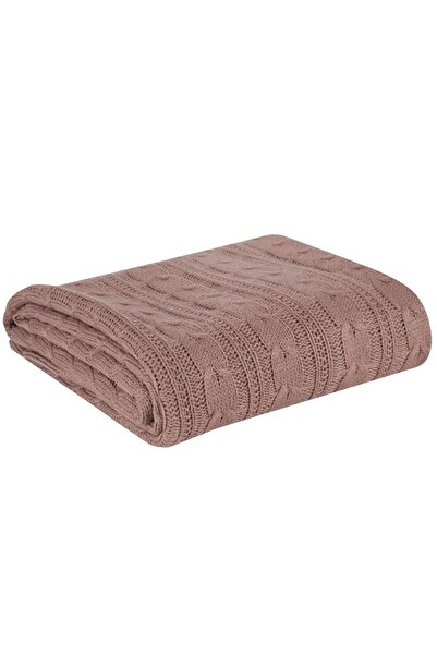 Eurofirany Pătură țesută 130x170 Acrilic, 2 cuverturi de pat din acrilic roz