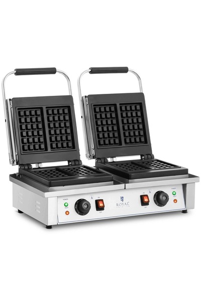 Royal Catering Aparat de făcut vafe dublu, dreptunghiular, 2 x 2000W, pentru ...