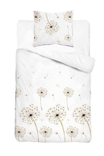 Detexpol Lenjerie de pat din satin 140x200 alb cu model păpădie - 5991 A - Ho...