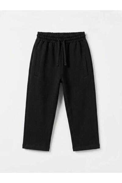 Motebarn Wear Pantaloni de trening negri pentru băieți - Croială confortabilă...