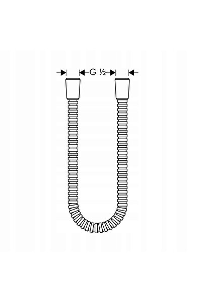 Hansgrohe AXOR 28120000 Furtun de duș metalic 2.00 m