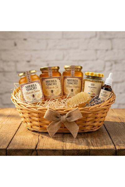 MIEREA DACIEI Coșul Daciei — Delicii Alese (coș + polen + propolis) - Alb
