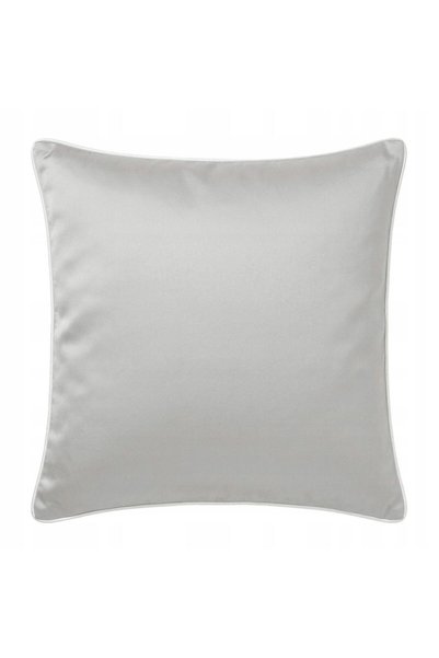 Karo Fata de perna, Queen, satin de bumbac, 50x70 cm, gri, cu bordura aurie
