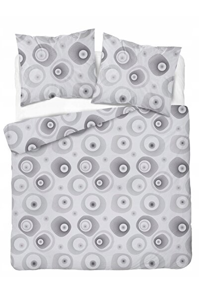 Detexpol Set de lenjerie de pat din satin cu model geometric gri 220x200 - 59...