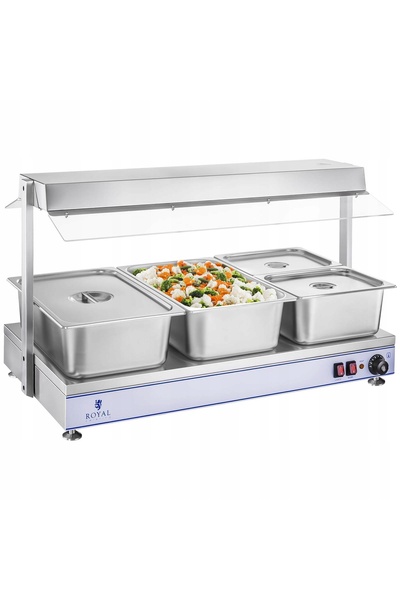 Royal Catering Plită electrică compactă cu 3 zone de gătit cu halogen, 1550W,...