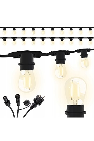 Lumiled Ghirlandă de exterior pentru grădină 20m 20XE27