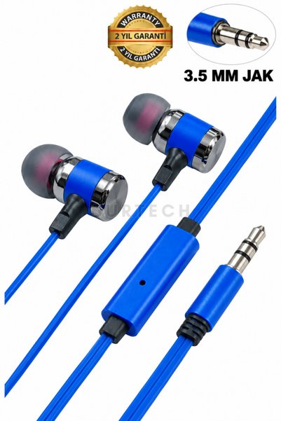 SURTECH Kablolu Kulaklık 3.5mm Jack Premium Kulak İçi Mikrofonlu Kulaklık iPh...