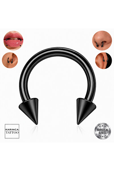 Karınca Piercing Yarım Halka Spike Piercing Dudak Snake Bites Forward Helix Tragus Rook Daith Kaş Septum Conch Nostril Nipple Smiley