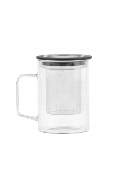 Vialli Design VIALLI CĂNIȚĂ DE STICLĂ CU INFUZOR PENTRU CEAI, STRĂNGĂTOR DE C...