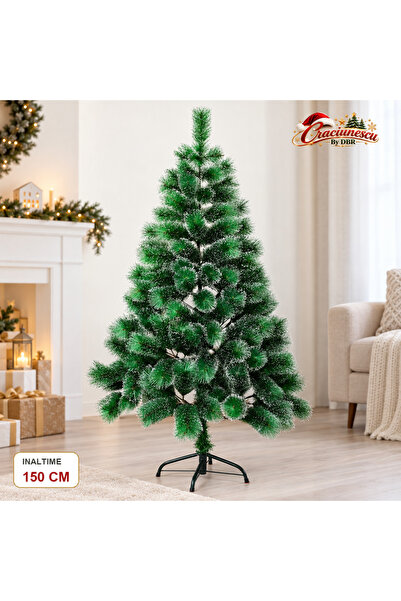 Craciunescu By DBR Brad Artificial de Craciun 150 cm, Verde si Usor de Decorat -