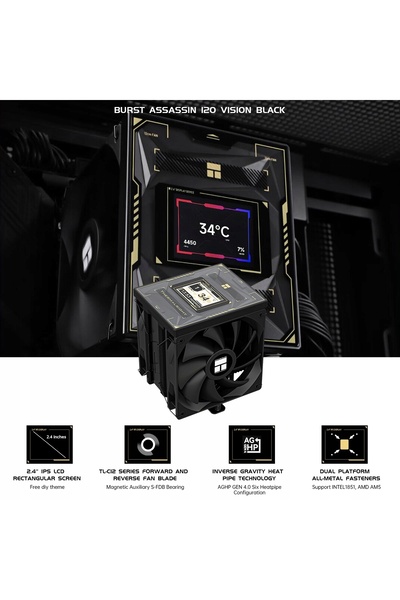 ThermalRight Cooler CPU Burst Assassin 120 Vision Black 120mm
