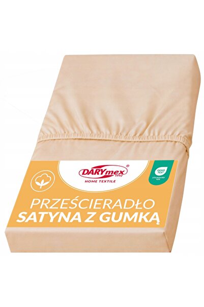 Darymex Cearșaf de pat din satin cu elastic 120x200 bej deschis 044