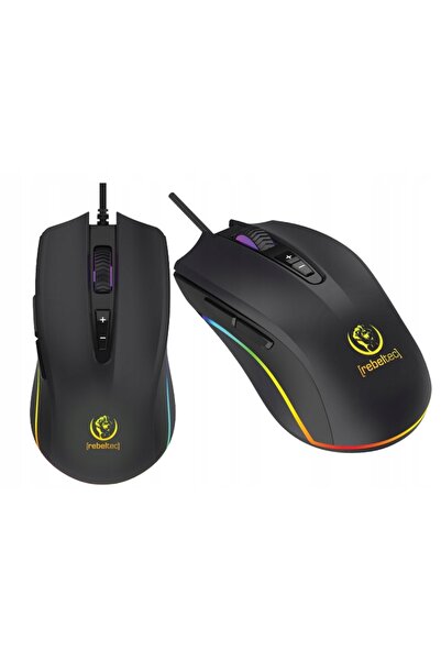Rebeltec Mouse gaming cu fir, senzor Predator SUNPLUS 190, DPI, 7 butoane