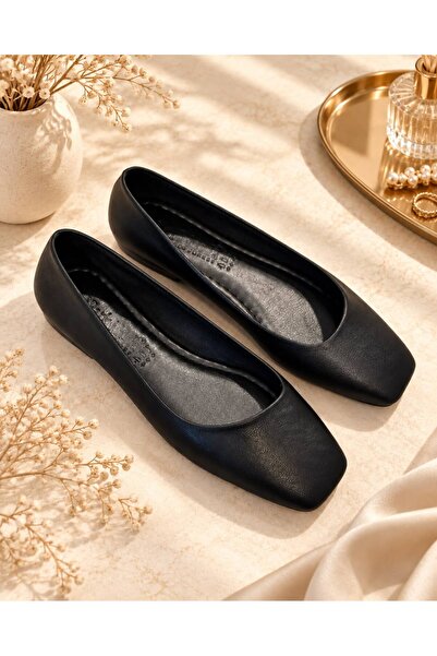 MİSS PARK MODA Küt Burun Women's Ballet Flats