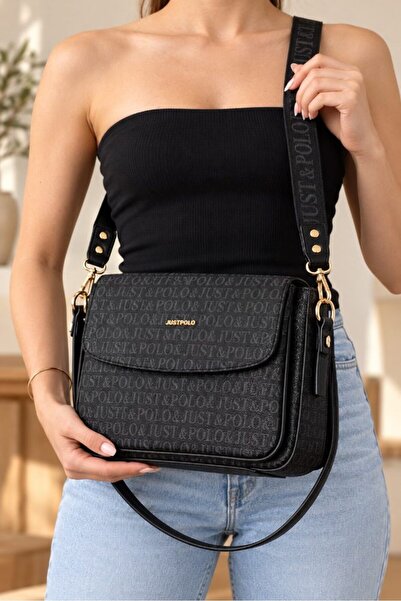 Just Polo Women's Hand and Shoulder Bag New Season Black