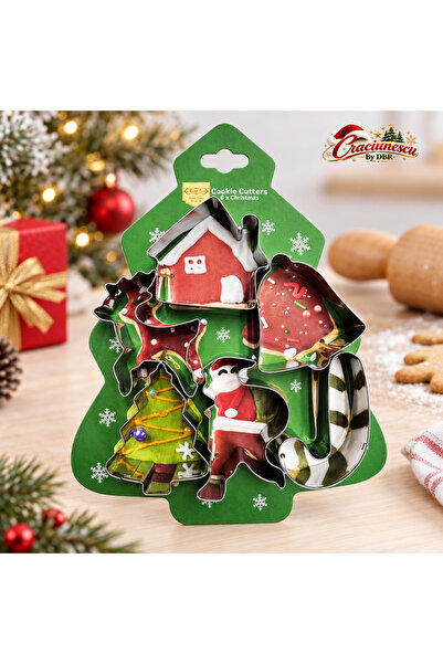 Craciunescu By DBR Forme pentru Prajituri de Craciun, Set 6 Modele Festive -