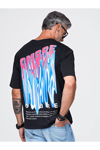 OMBRE Herren-T-Shirt, Loose Fit, Rundhalsausschnitt OM-TSPT-0283