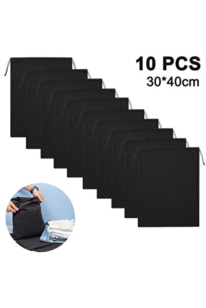 Noonedibs 10 saci colorați din material nețesut pentru pantofi, cu șnur și or...