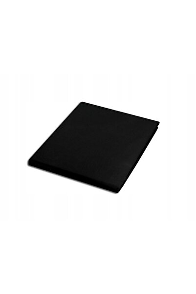 Darymex Cearșaf de pat din satin fără elastic 160x220 negru 04000966