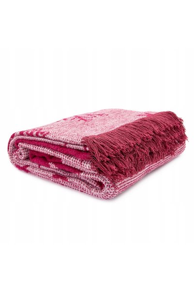Darymex Pătură bumbac acrilic 150x200 Crăciun reni bordeaux 16675A